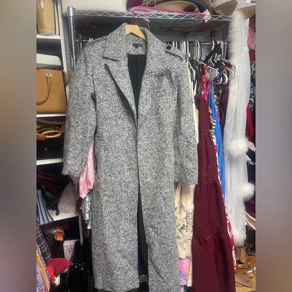 JLUXLABEL Light Gray Tweed Jumpsuit